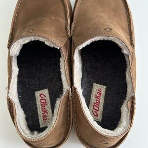 Olukai Men's Brown Slip-On Slippers